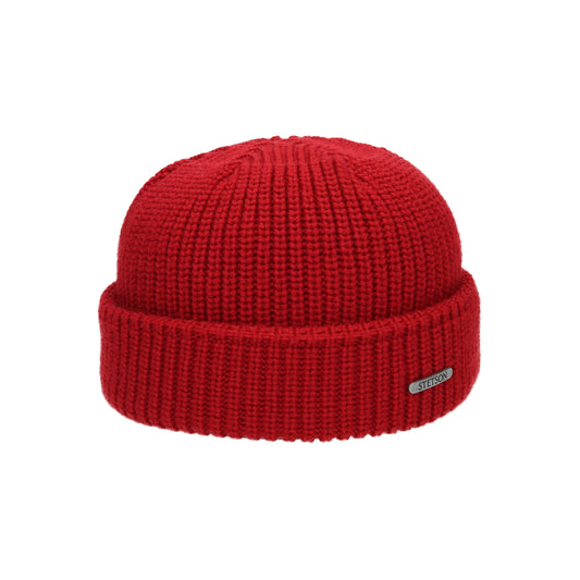 Beanie Merino red dark