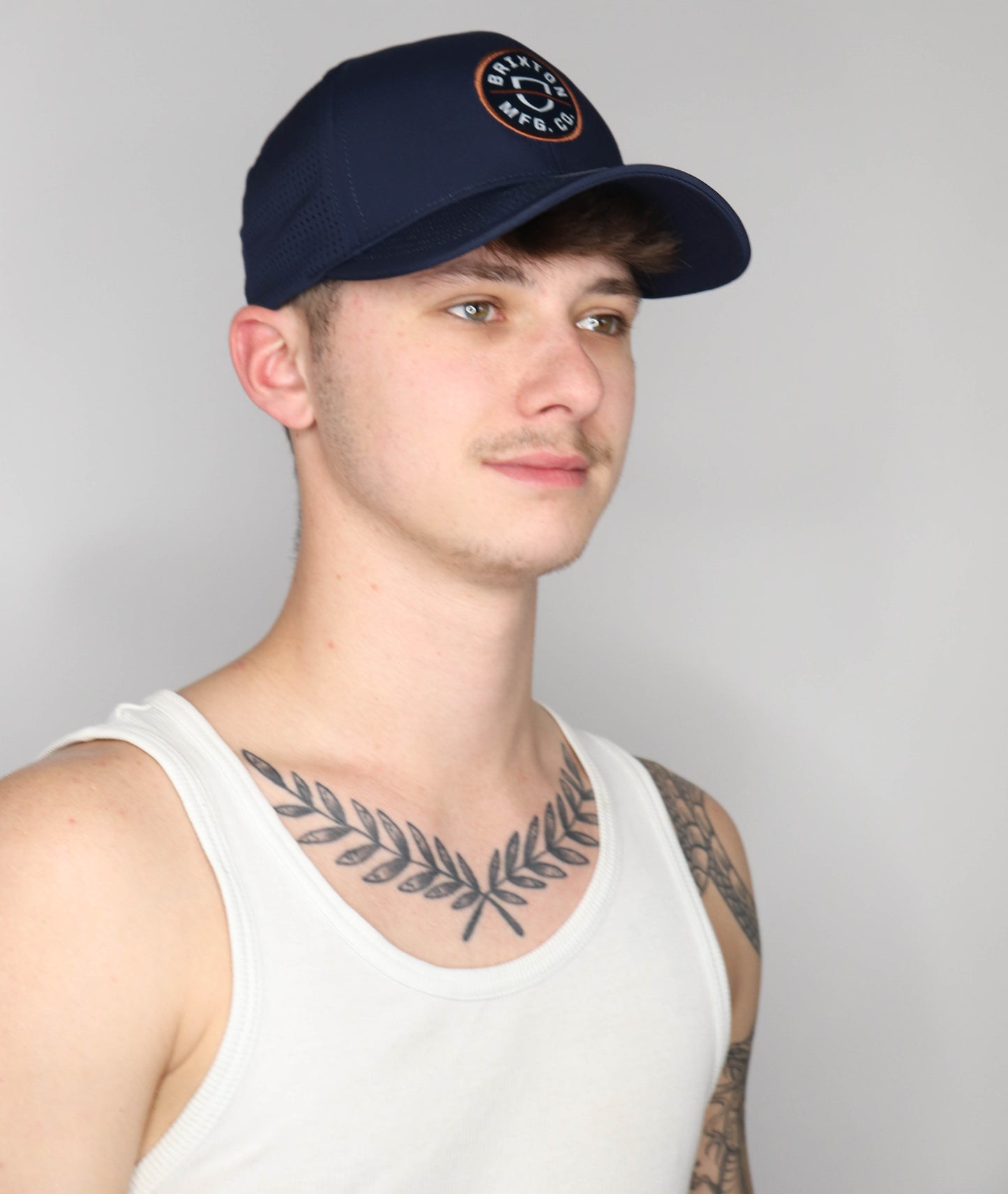 CREST X MP SNAPBACK washed navy blue