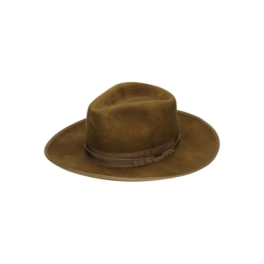 Reno Fedora coffee worn wash brown