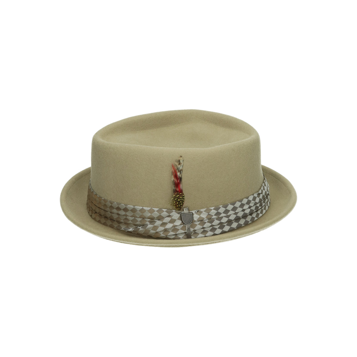 Stout Pork Pie sand/sandk check beige