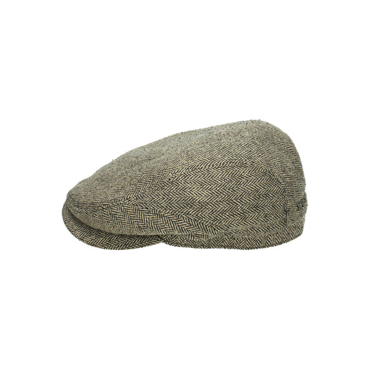 Driver Cap Silk herringbone brown-grey