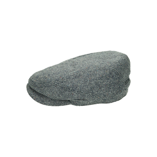 Driver Cap Silk herringbone blue gray