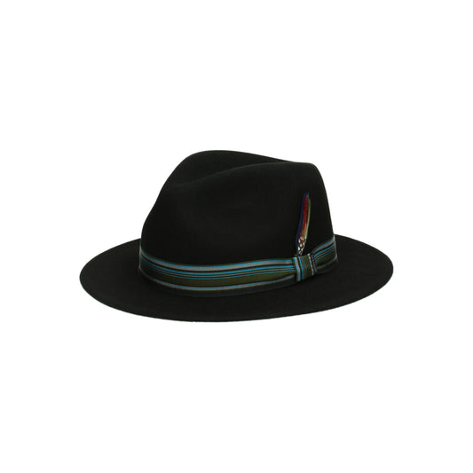 Traveler Woolfelt black leather