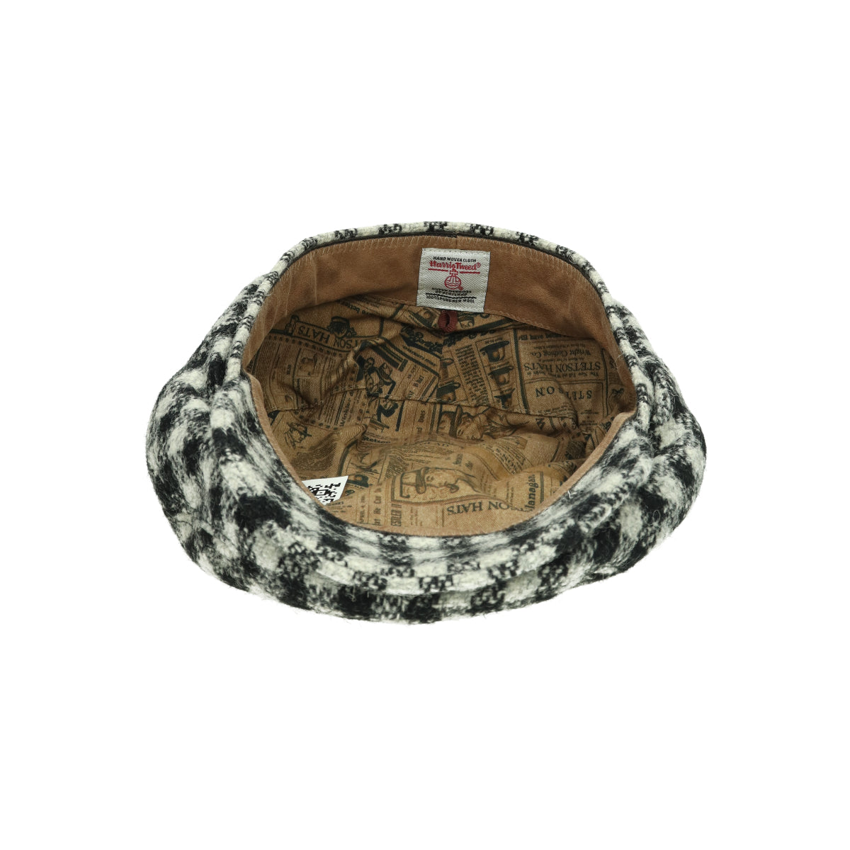 Driver Cap Harris Tweed black white