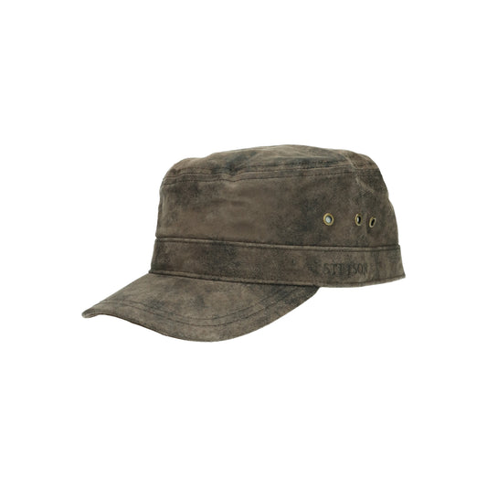 Army Cap Pigskin brown dark