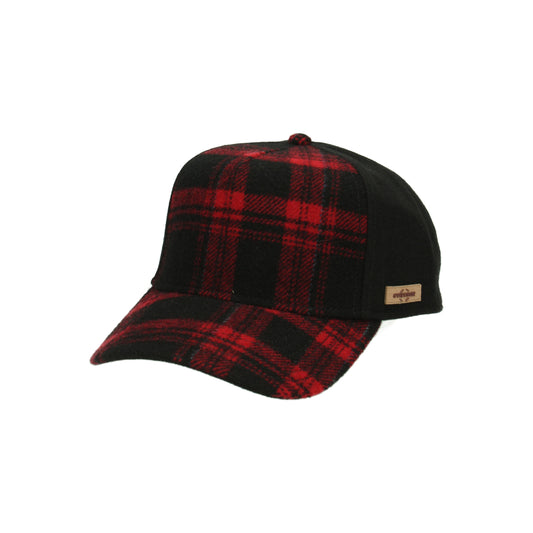 Trucker Cap Shadow Plaid red black