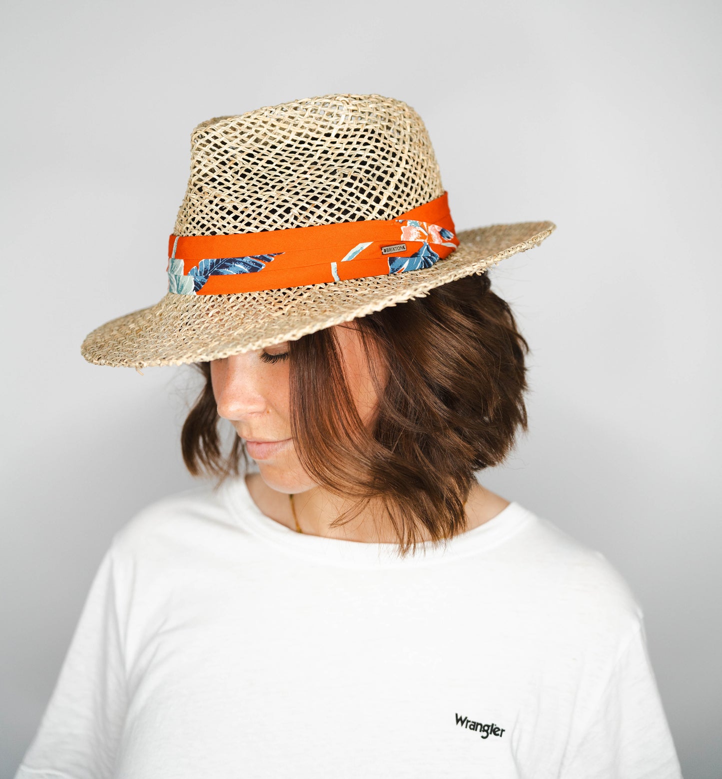 Aloha Straw Hat natural/burnt red beige red
