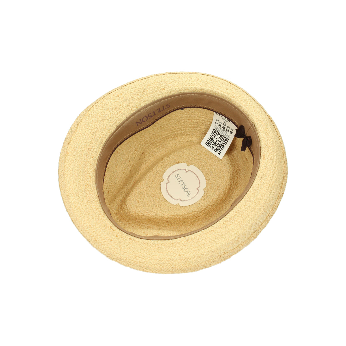 Raffia trilby beige black