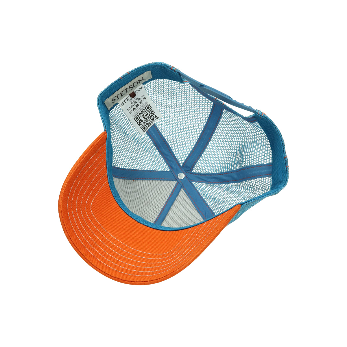 Stetson's Garage trucker cap blue orange