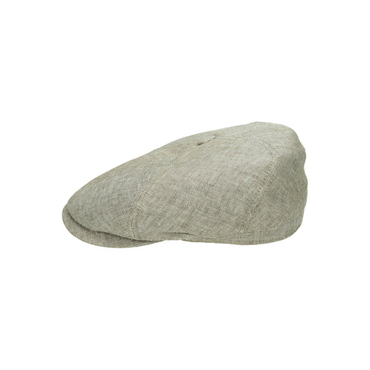 6-Panel Cap Linen herringbone beige