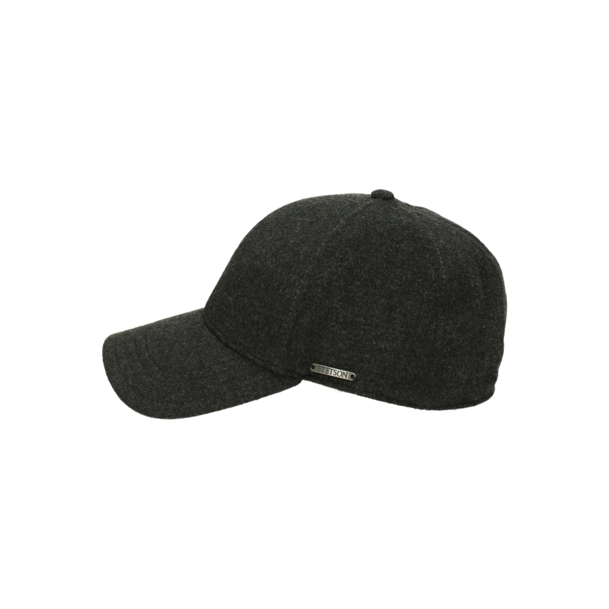 Baseball cap wool/cashmere dark gray