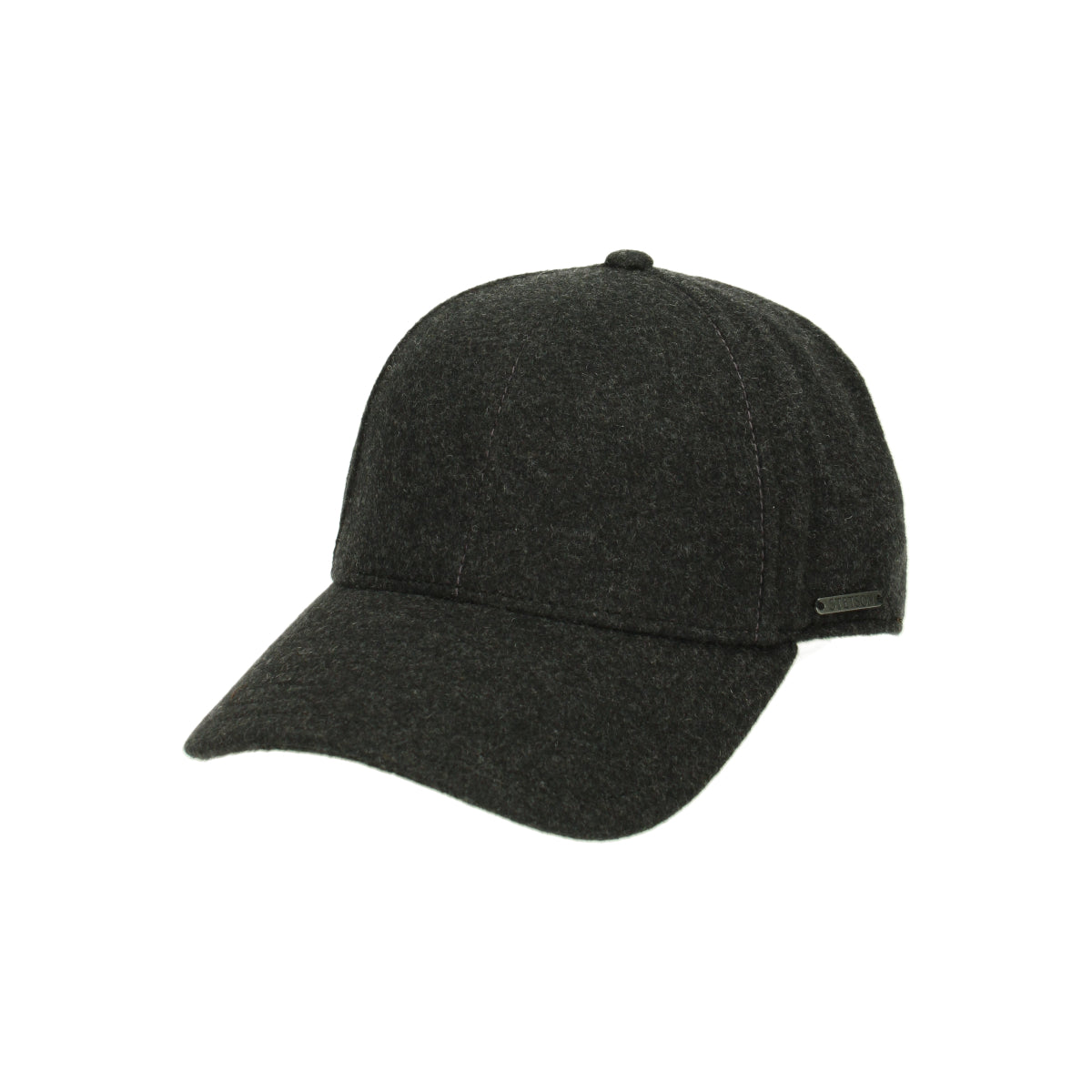 Baseball cap wool/cashmere dark gray