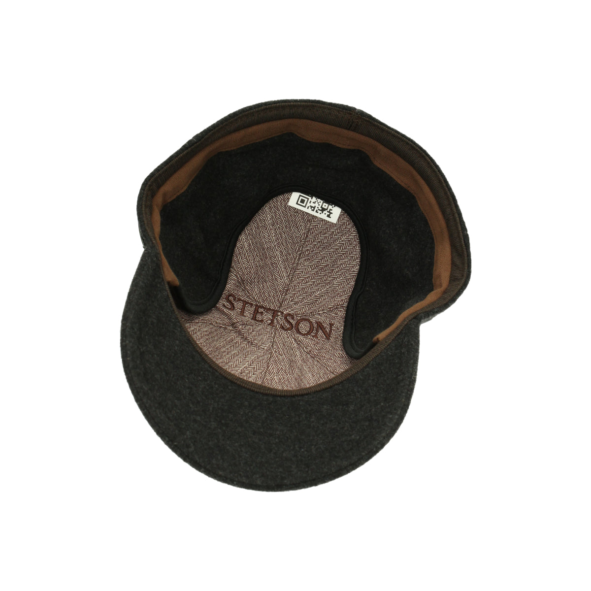 Baseball cap wool/cashmere dark gray