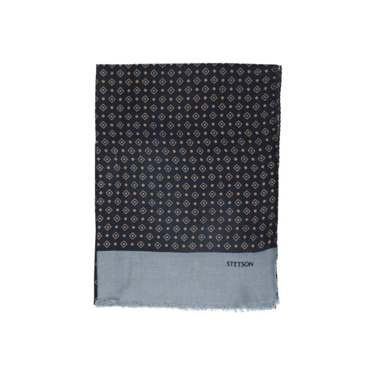 Scarf Wool/Silk Geometrics light gray