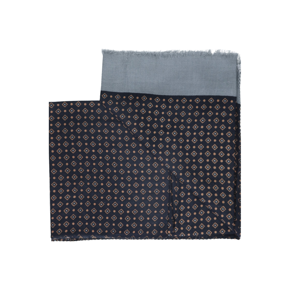 Scarf Wool/Silk Geometrics light gray