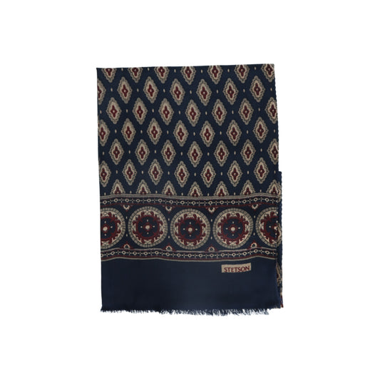 Scarf Wool Ornamentals blue