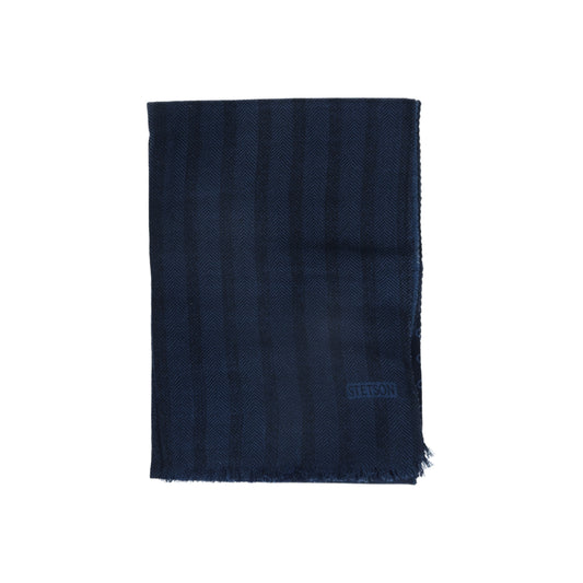 Scarf Herringbone Patch navy blue