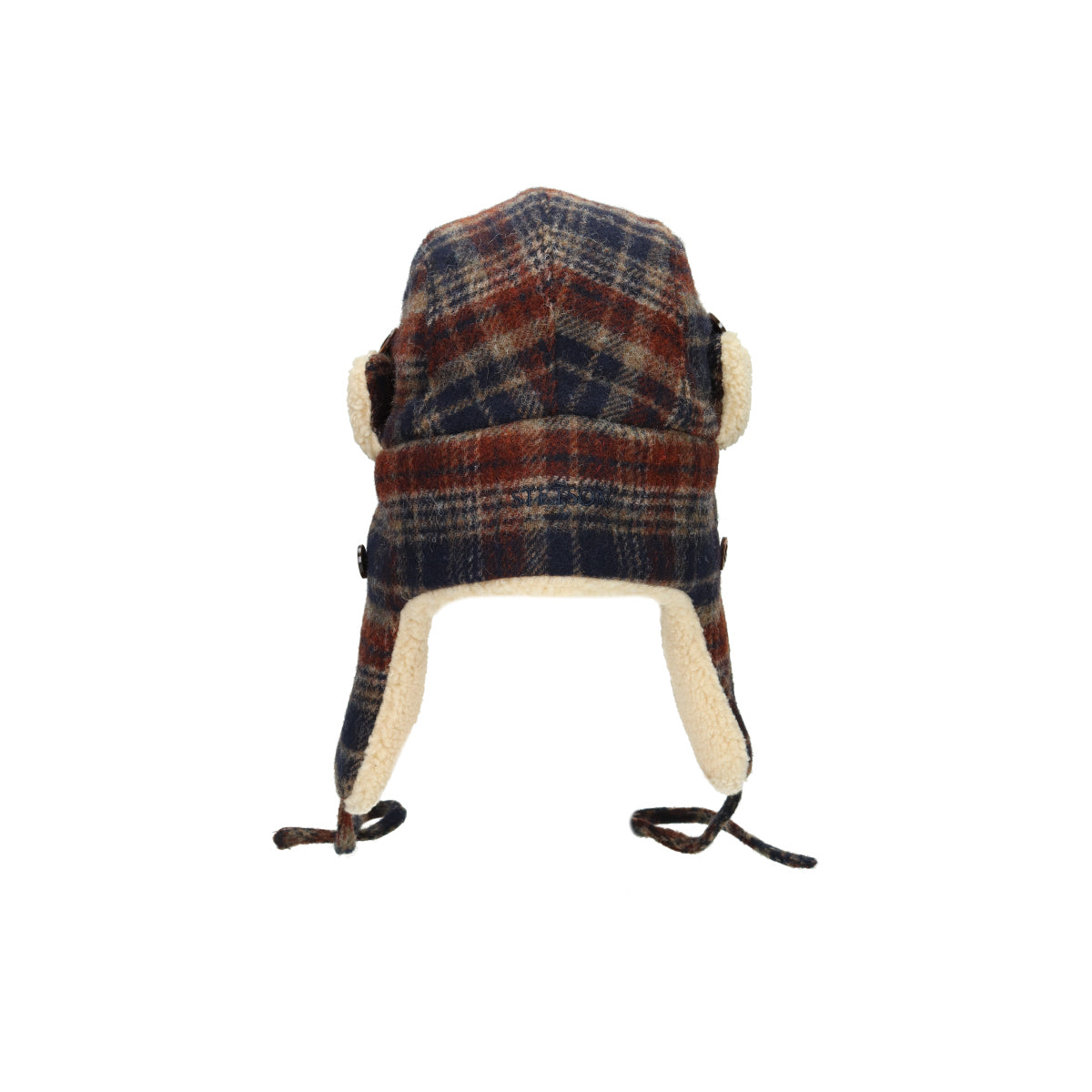 Bomber Cap Wool Check 228 brown blue