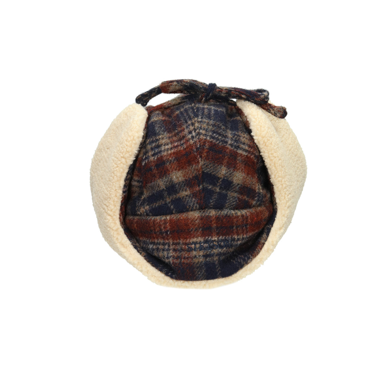 Bomber Cap Wool Check 228 brown blue