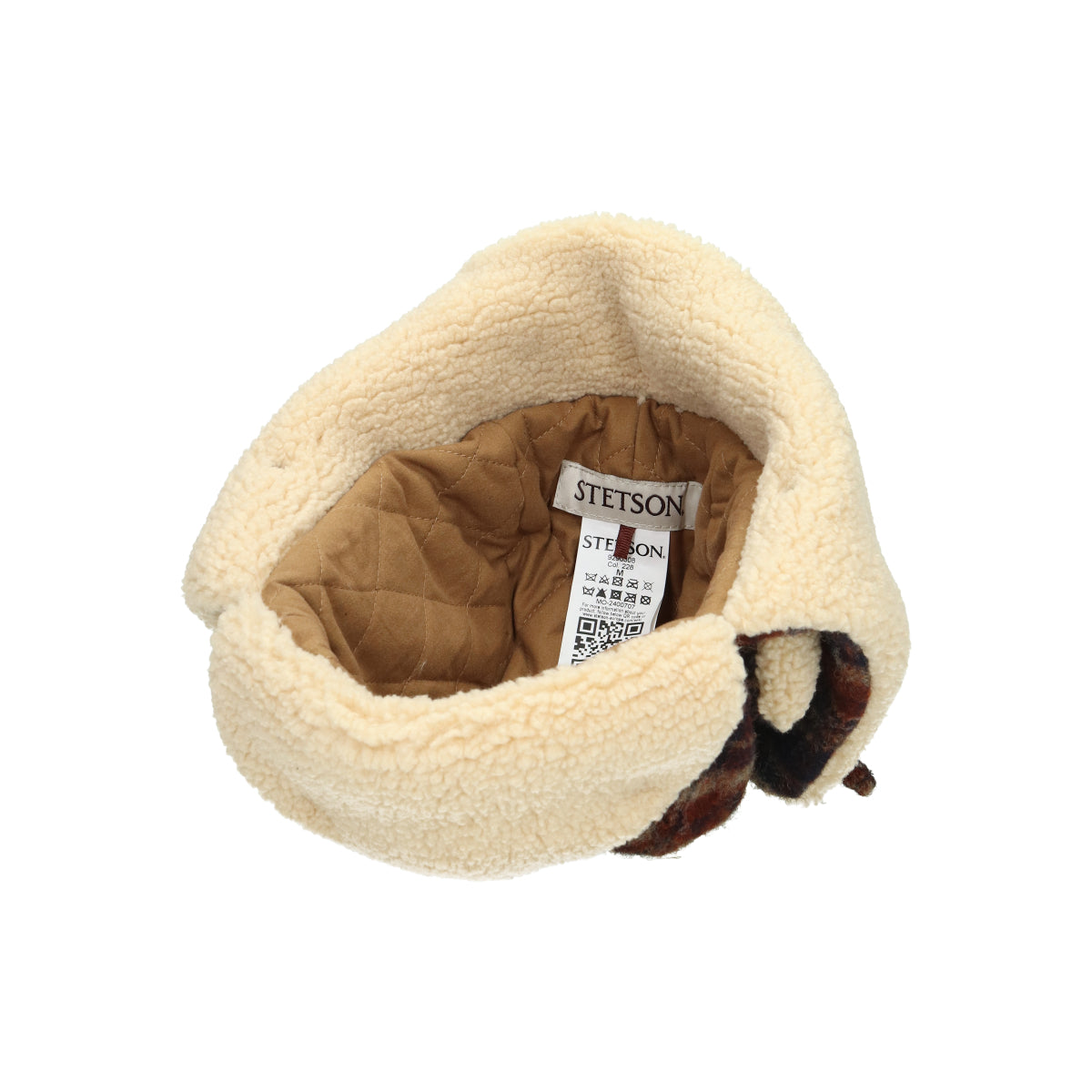 Bomber Cap Wool Check 228 brown blue