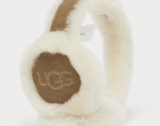 W Sheepskin Embroidery Earmuff chestnut